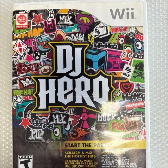 Wii DJ Hero (Disc Scratched - WORKS (Tested) - 1560 - Picture 1 of 2